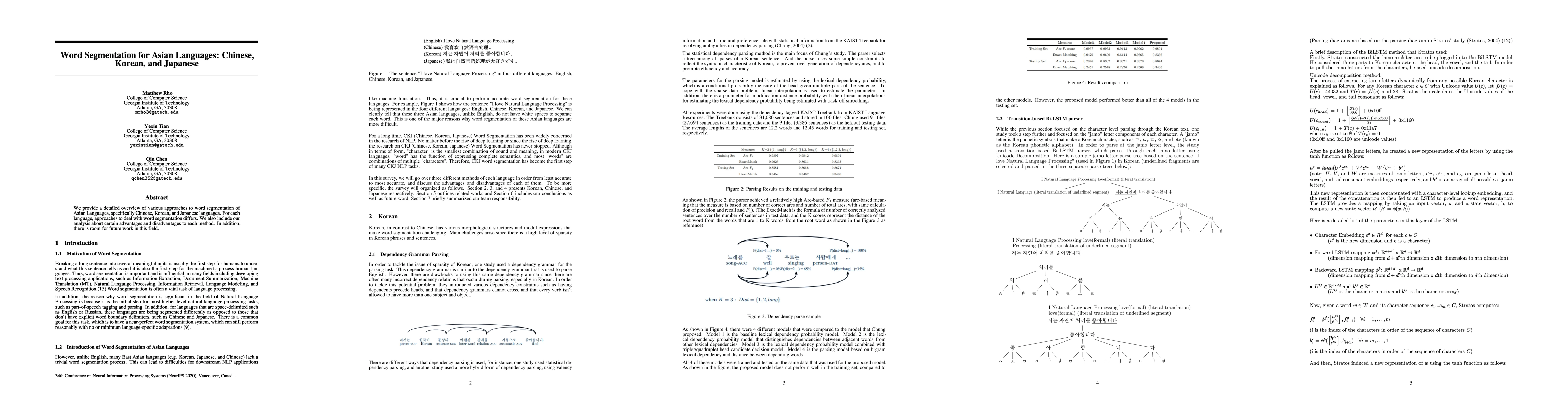 Thumbnail for Word Segmentation for Asian Languages: Chinese, Korean, and Japanese