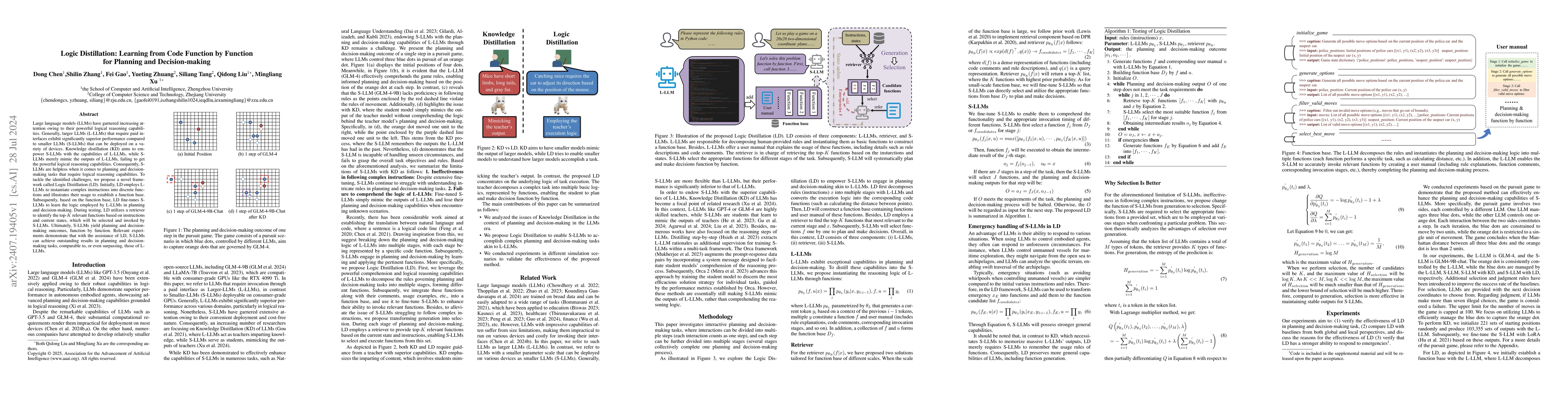 Thumbnail for Logic Distillation: Learning from Code Function by Function for Planning
  and Decision-making