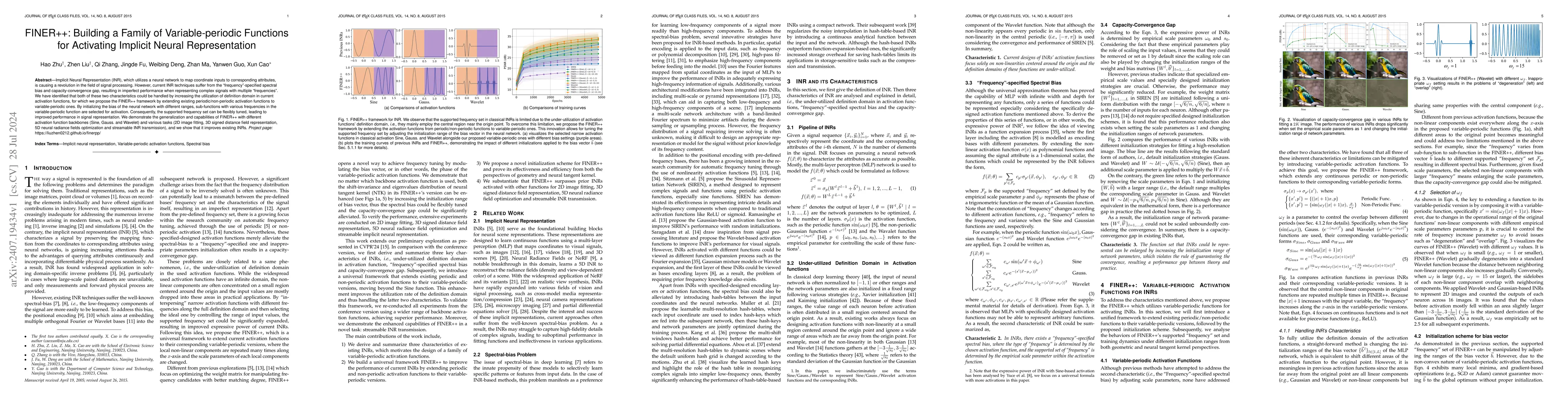 Thumbnail for FINER++: Building a Family of Variable-periodic Functions for Activating
  Implicit Neural Representation
