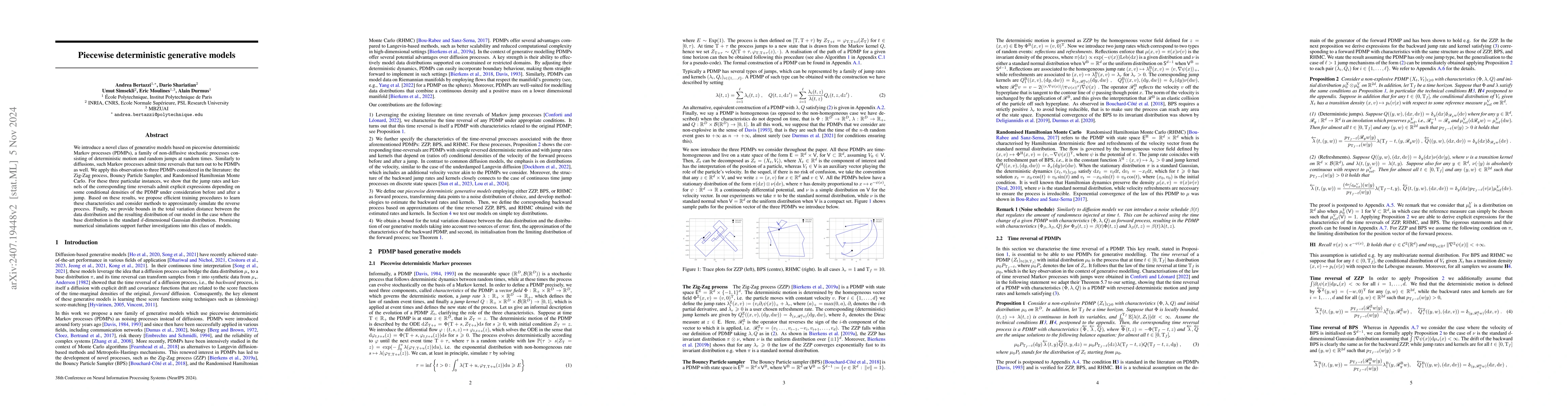 Thumbnail for Piecewise deterministic generative models