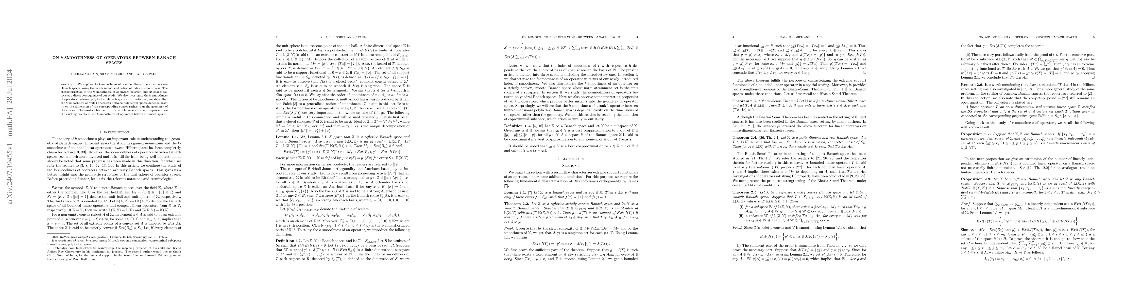 Thumbnail for On k-smoothness of operators between Banach spaces