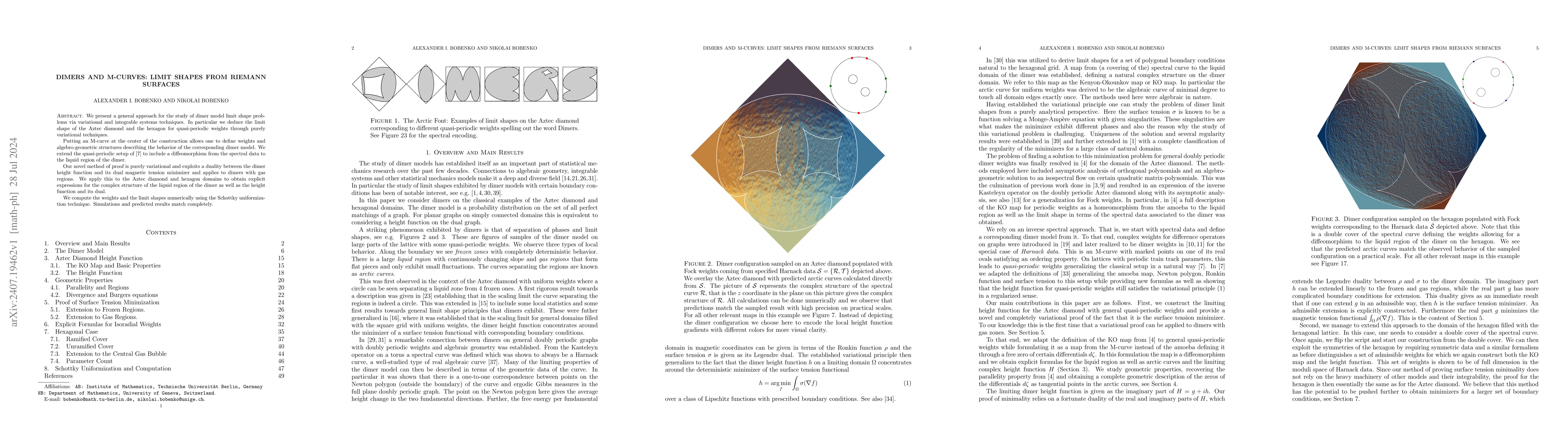 Thumbnail for Dimers and M-Curves: Limit Shapes from Riemann Surfaces