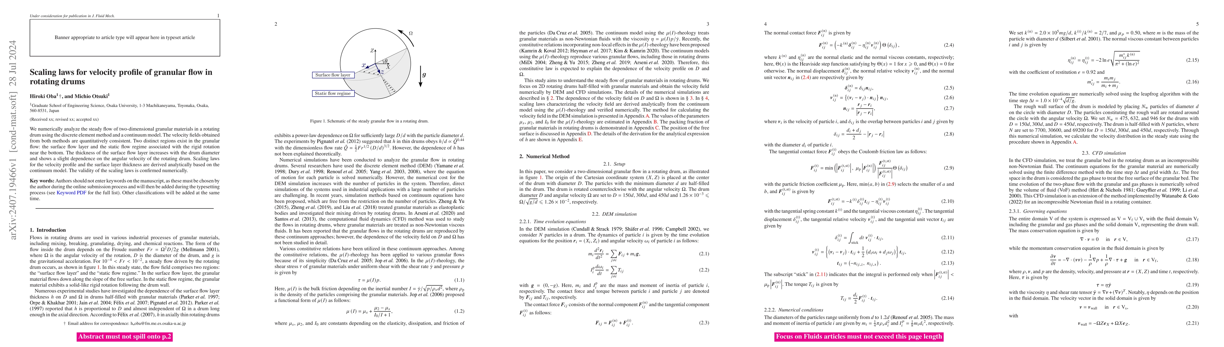 Thumbnail for Scaling laws for velocity profile of granular flow in rotating drums