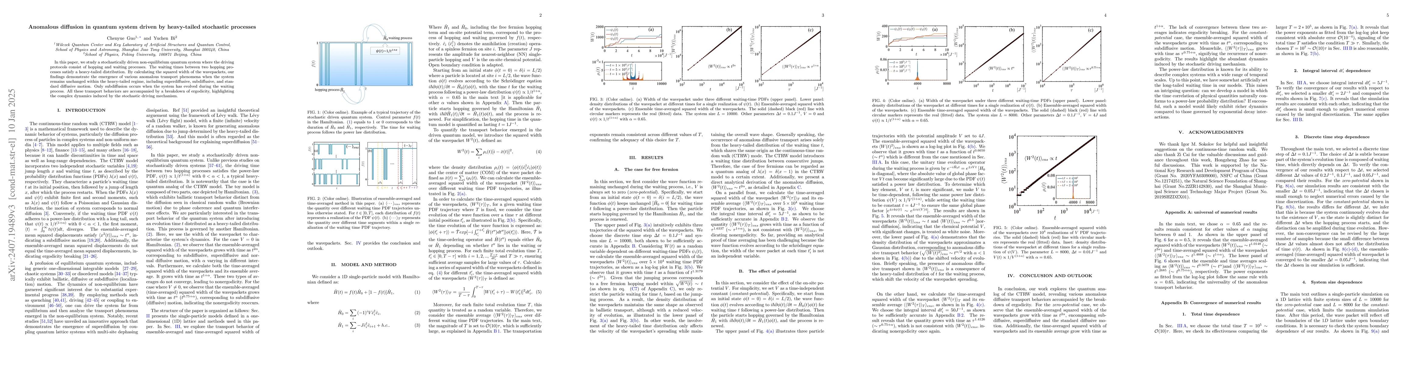 Thumbnail for Anomalous diffusion in quantum system driven by heavy-tailed stochastic
  processes