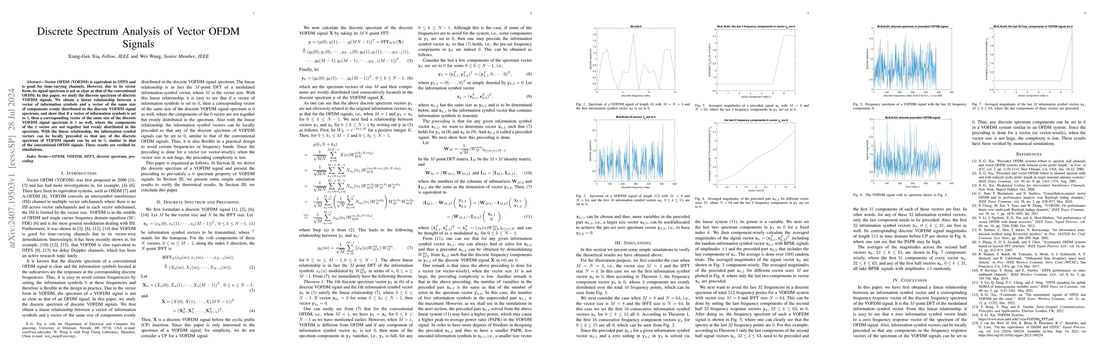 Thumbnail for Discrete Spectrum Analysis of Vector OFDM Signals