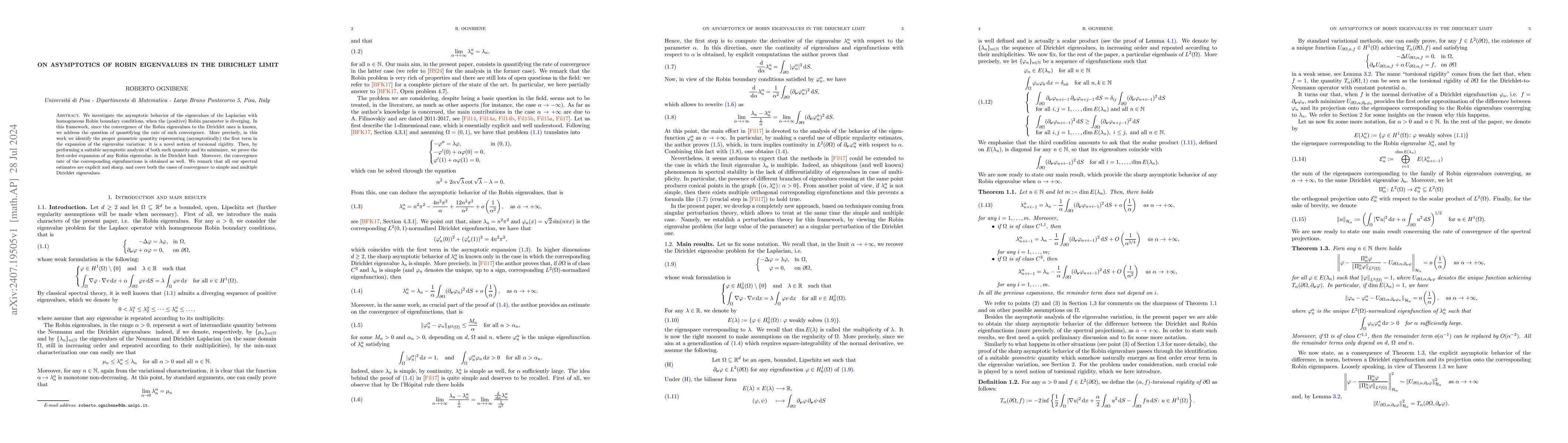 Thumbnail for On asymptotics of Robin eigenvalues in the Dirichlet limit
