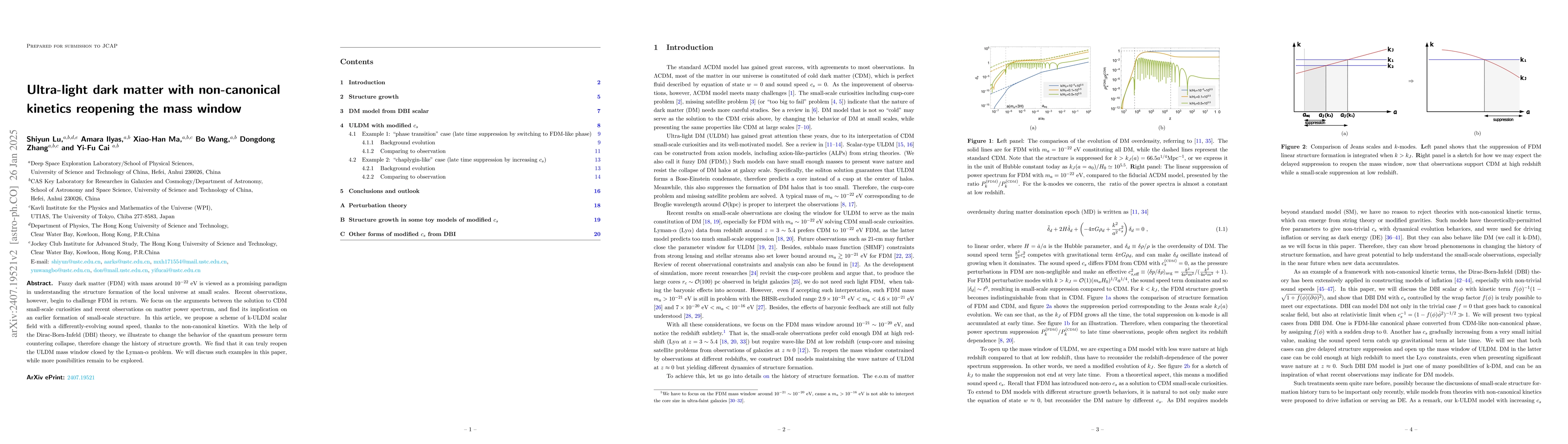 Thumbnail for Ultra-light dark matter with non-canonical kinetics reopening the mass
  window
