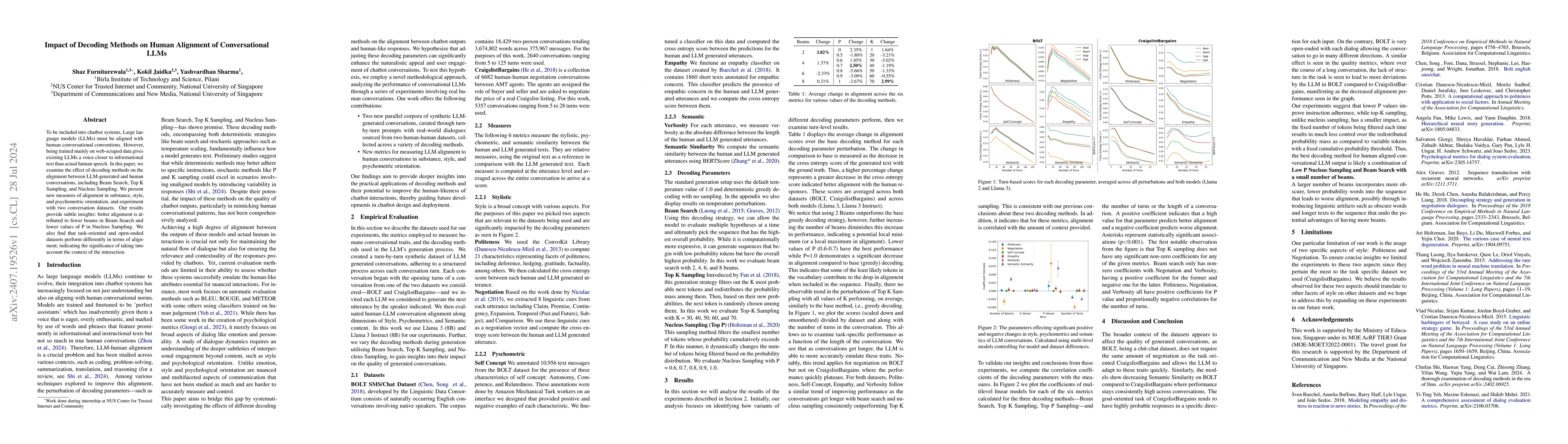 Thumbnail for Impact of Decoding Methods on Human Alignment of Conversational LLMs