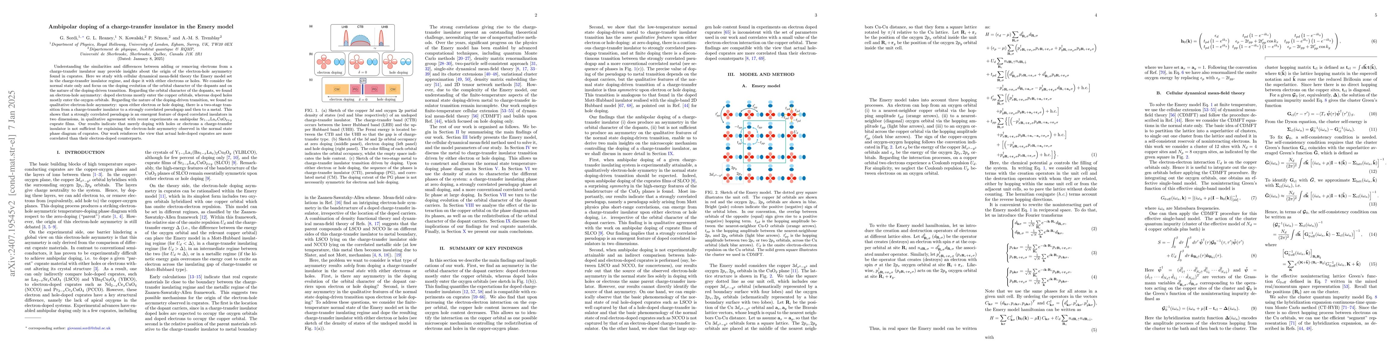Thumbnail for Ambipolar doping of a charge-transfer insulator in the Emery model