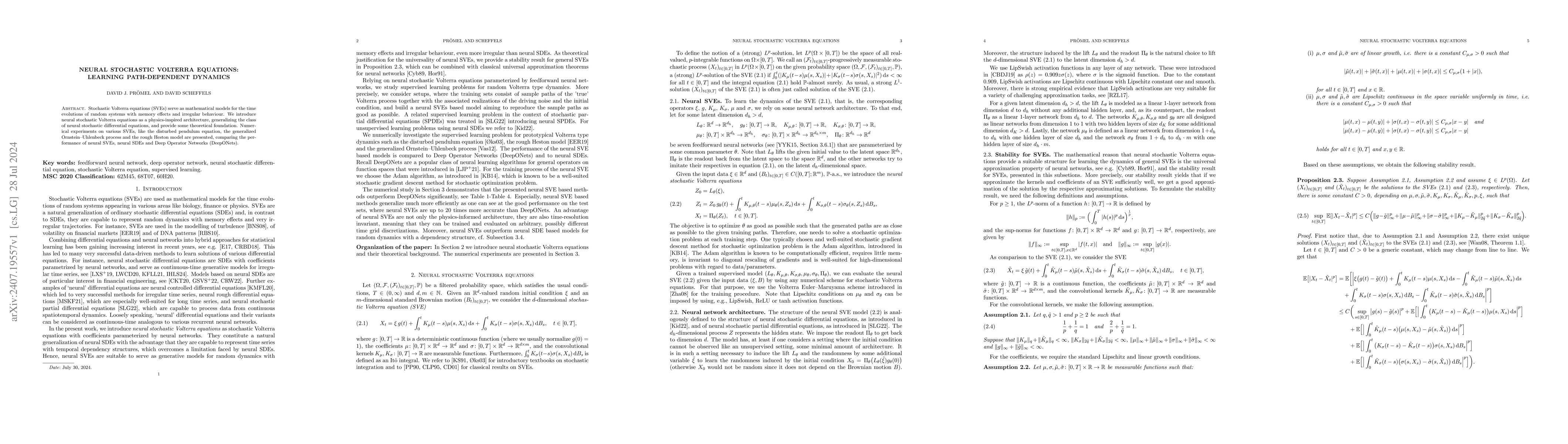 Thumbnail for Neural stochastic Volterra equations: learning path-dependent dynamics