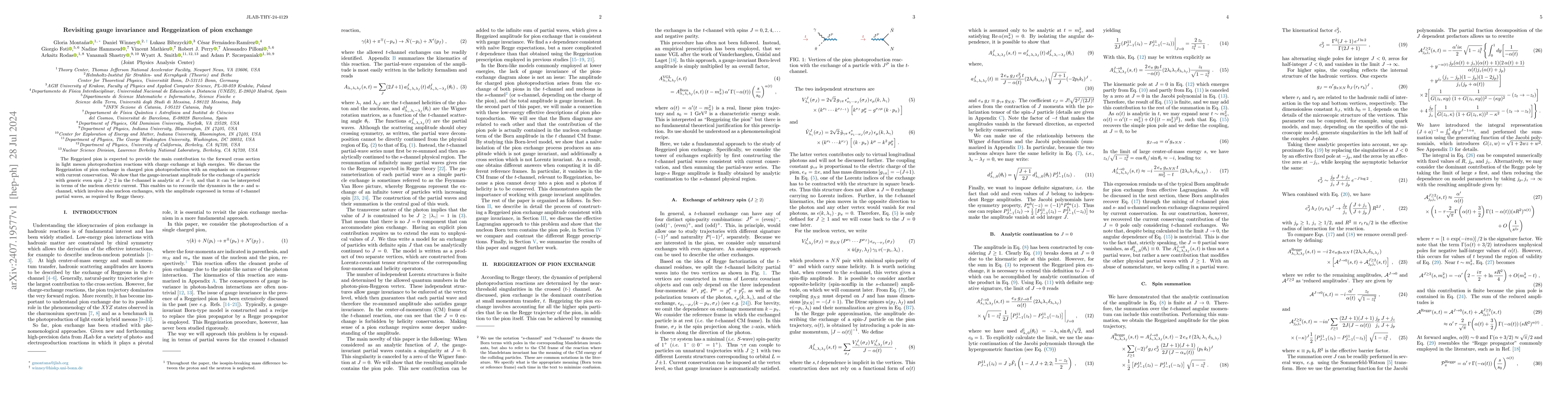 Thumbnail for Revisiting gauge invariance and Reggeization of pion exchange