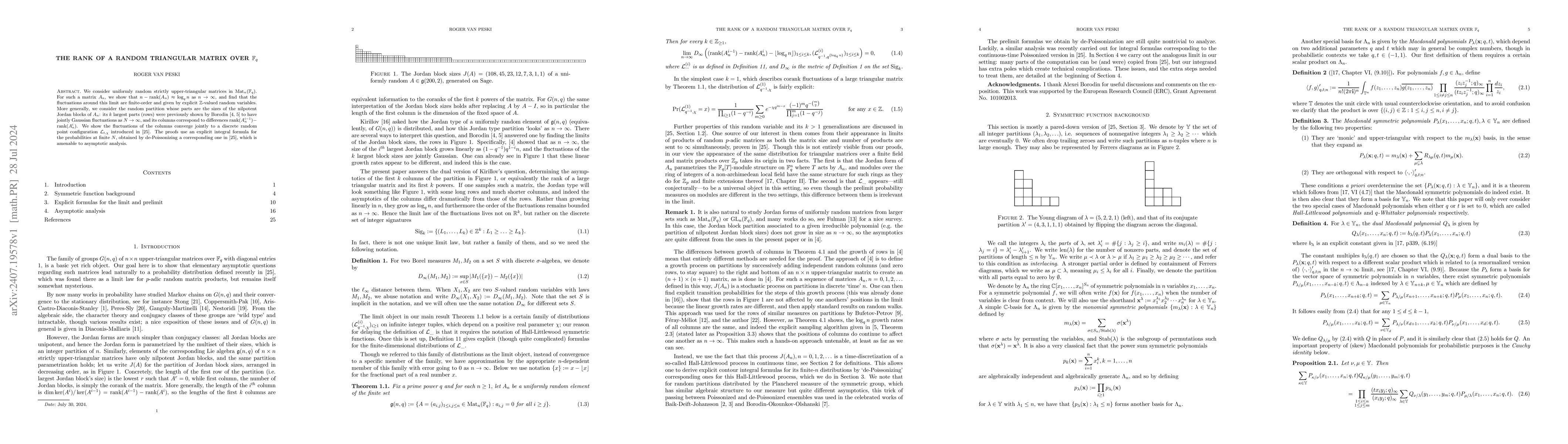 Thumbnail for The rank of a random triangular matrix over $\mathbb{F}_q$