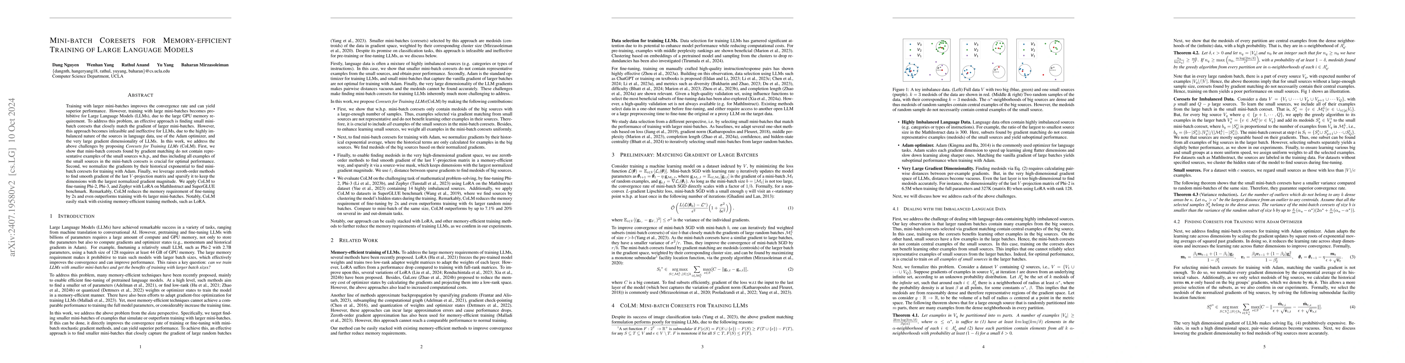 Thumbnail for Memory-efficient Training of LLMs with Larger Mini-batches