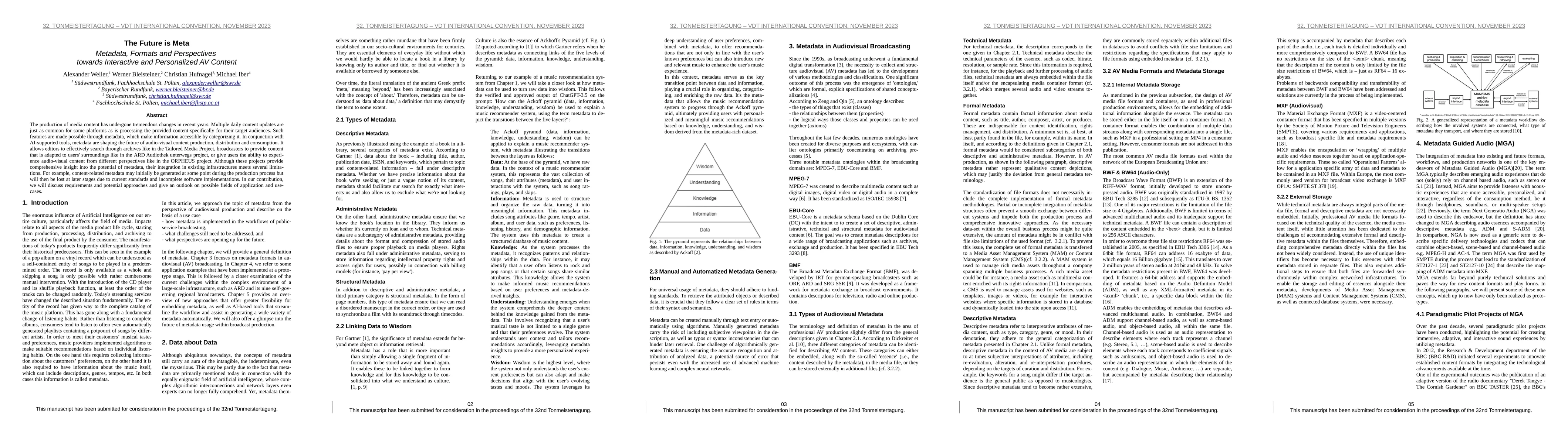 Thumbnail for The Future is Meta: Metadata, Formats and Perspectives towards
  Interactive and Personalized AV Content