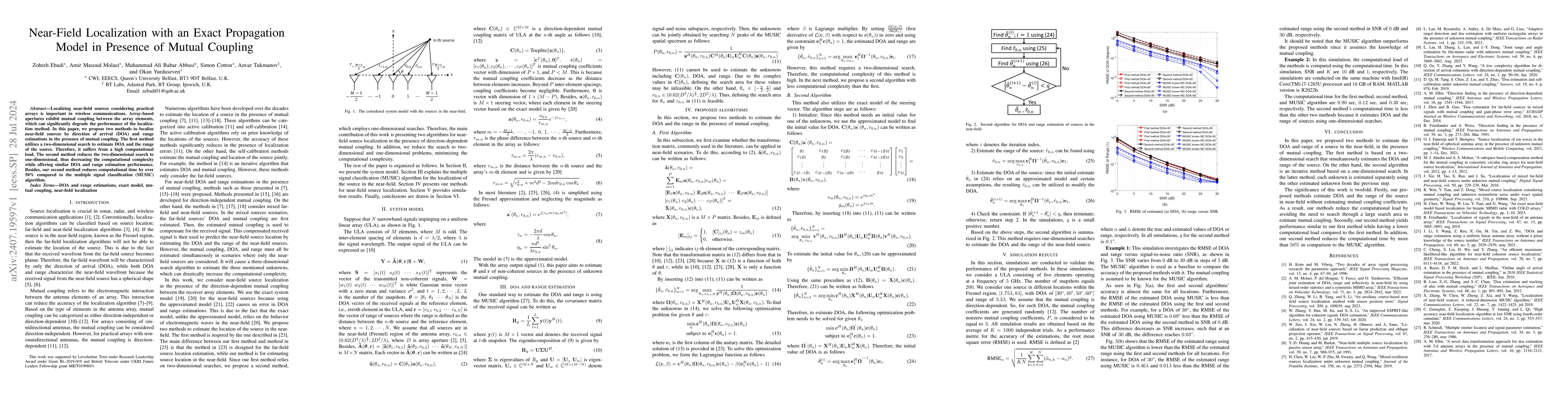 Thumbnail for Near-Field Localization with an Exact Propagation Model in Presence of
  Mutual Coupling