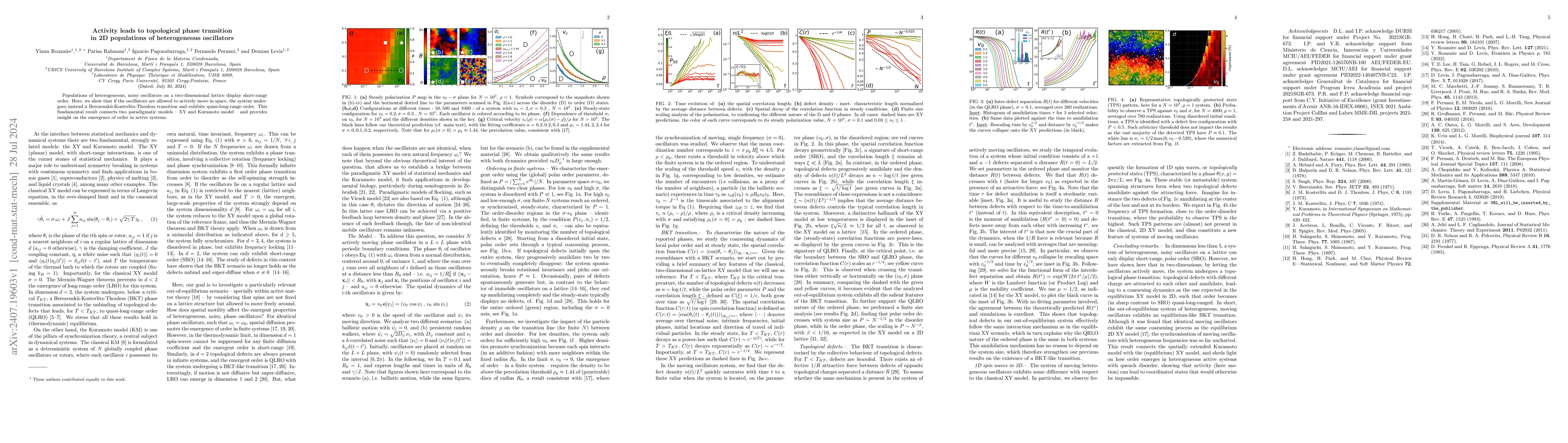 Thumbnail for Activity leads to topological phase transition in 2D populations of
  heterogeneous oscillators