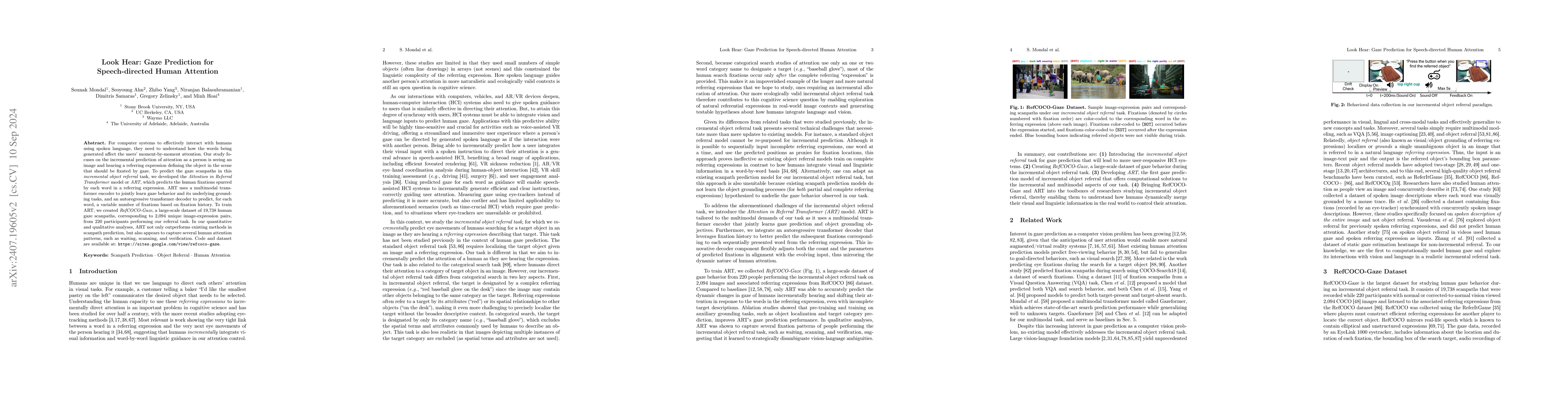 Thumbnail for Look Hear: Gaze Prediction for Speech-directed Human Attention