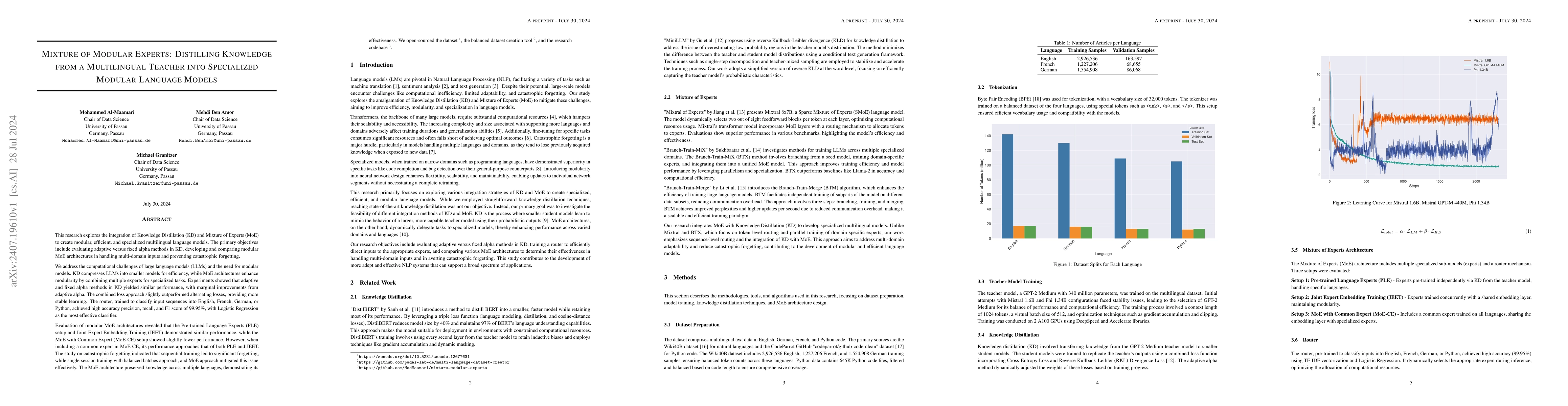 Thumbnail for Mixture of Modular Experts: Distilling Knowledge from a Multilingual
  Teacher into Specialized Modular Language Models