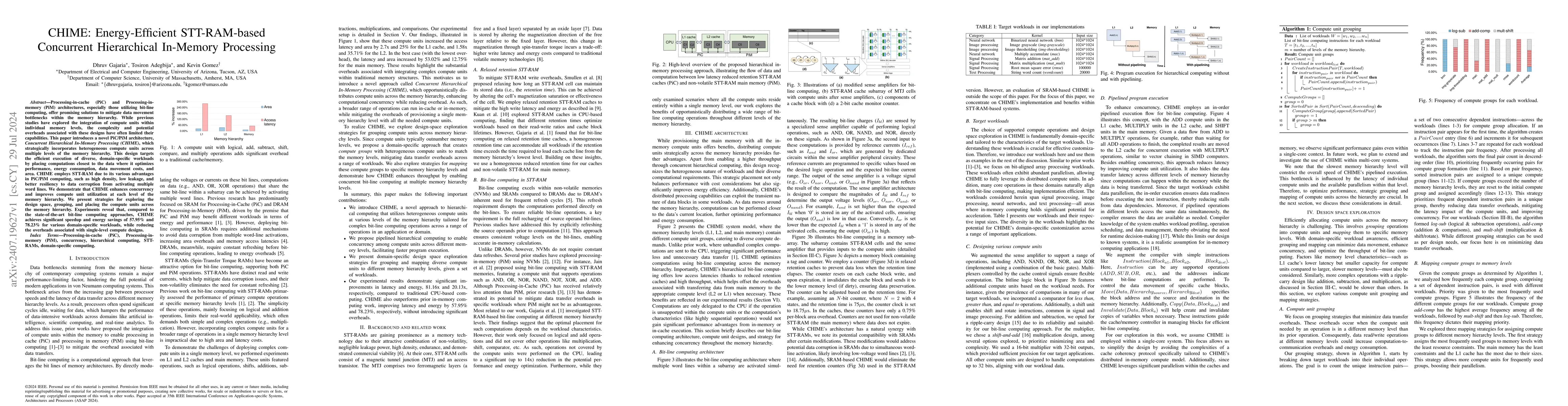 Thumbnail for CHIME: Energy-Efficient STT-RAM-based Concurrent Hierarchical In-Memory
  Processing
