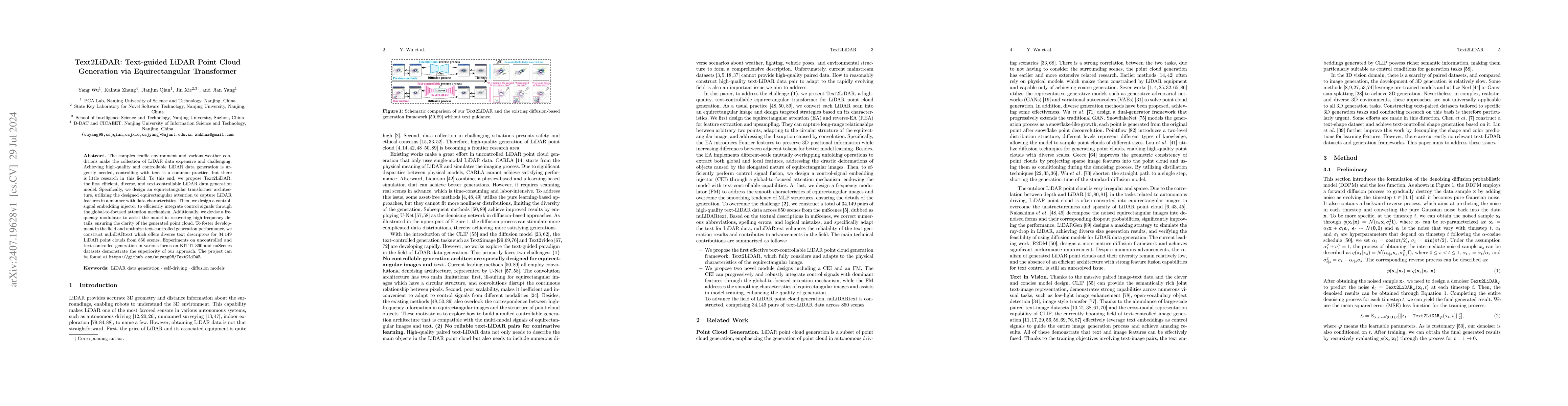 Thumbnail for Text2LiDAR: Text-guided LiDAR Point Cloud Generation via Equirectangular
  Transformer