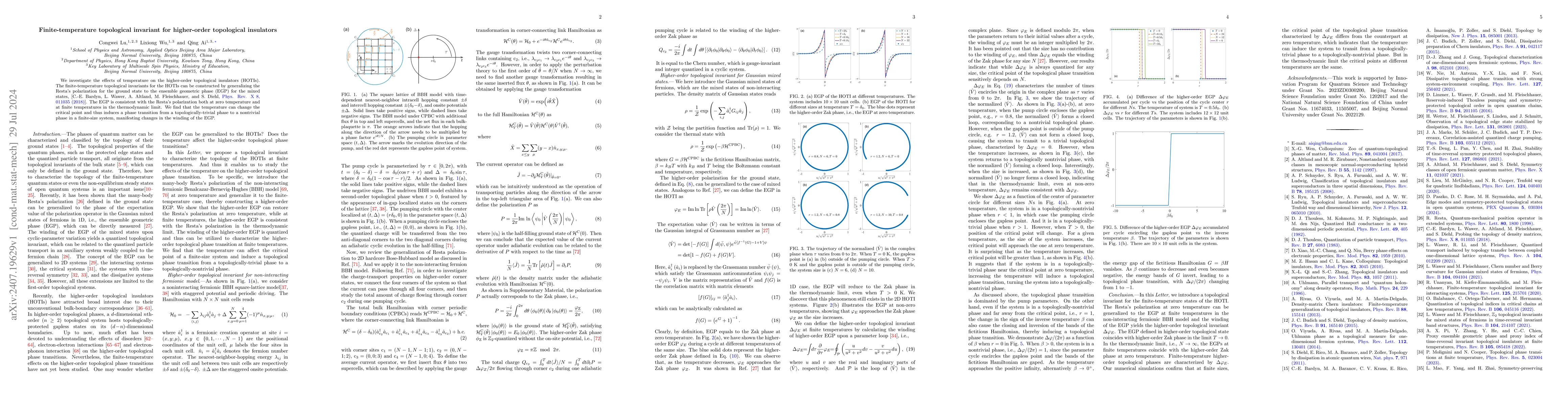 Thumbnail for Finite-temperature topological invariant for higher-order topological
  insulators