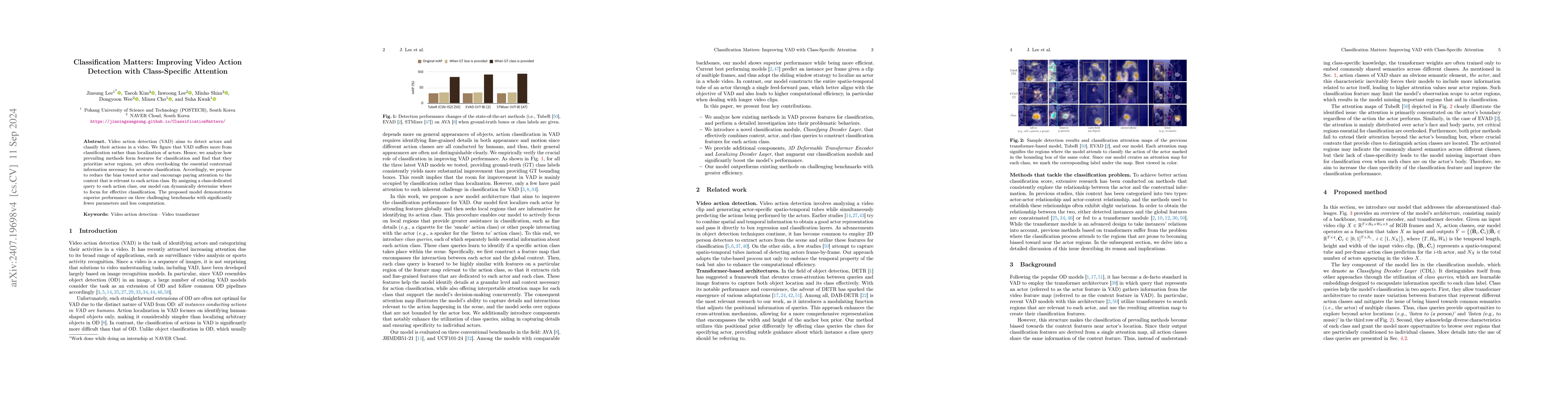 Thumbnail for Classification Matters: Improving Video Action Detection with
  Class-Specific Attention