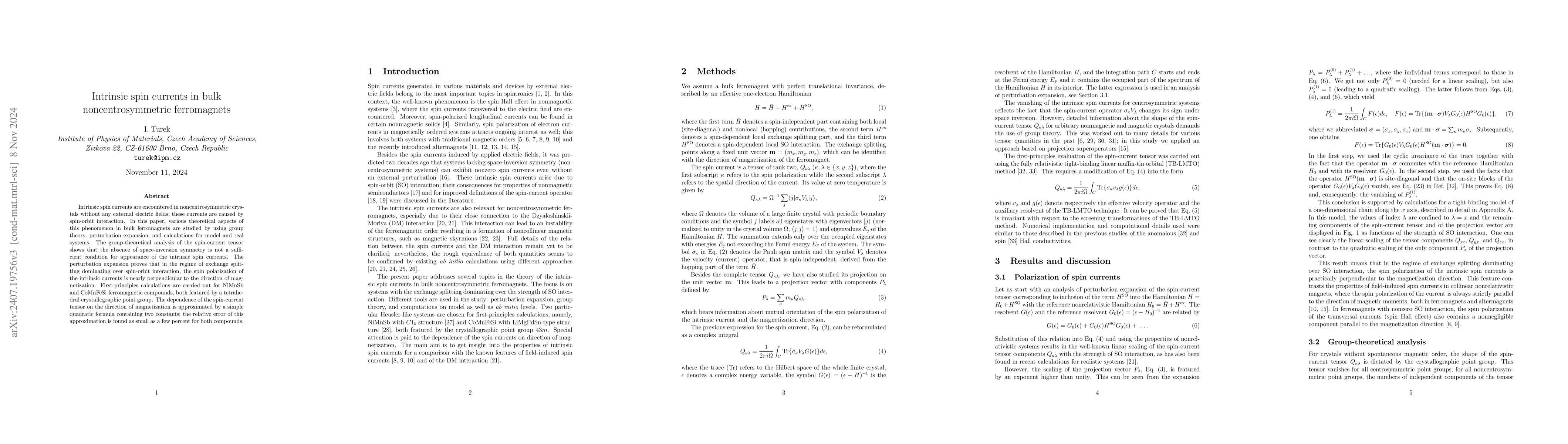 Thumbnail for Intrinsic spin currents in bulk noncentrosymmetric ferromagnets