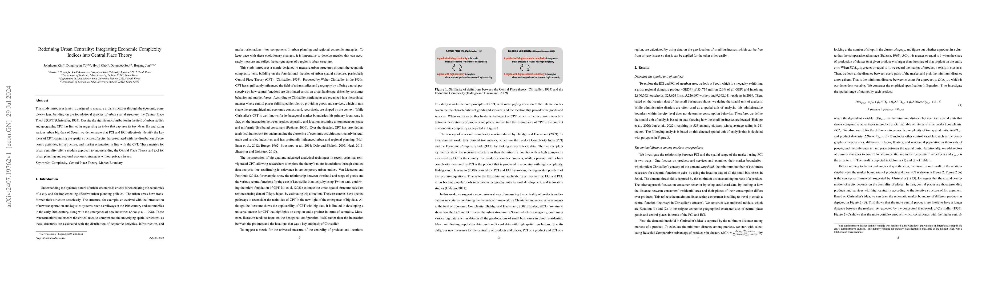 Thumbnail for Redefining Urban Centrality: Integrating Economic Complexity Indices
  into Central Place Theory