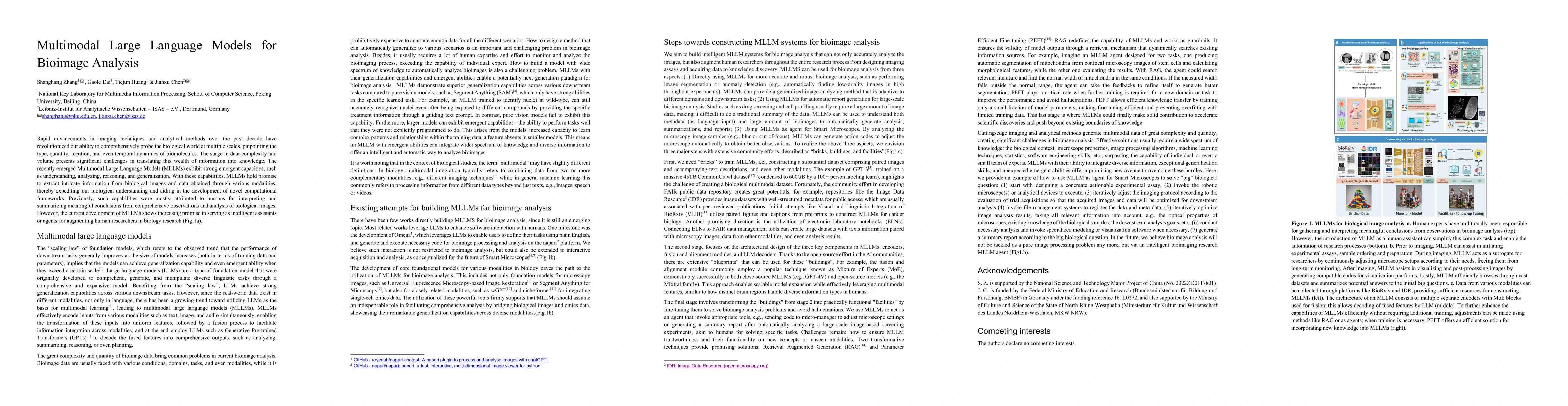 Thumbnail for Multimodal Large Language Models for Bioimage Analysis
