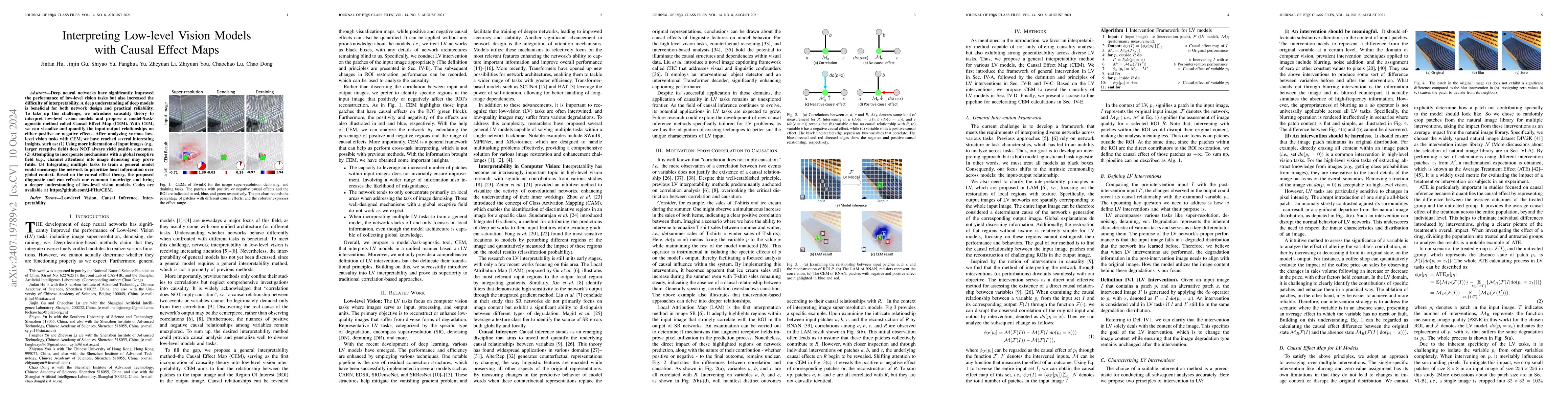 Thumbnail for Interpreting Low-level Vision Models with Causal Effect Maps