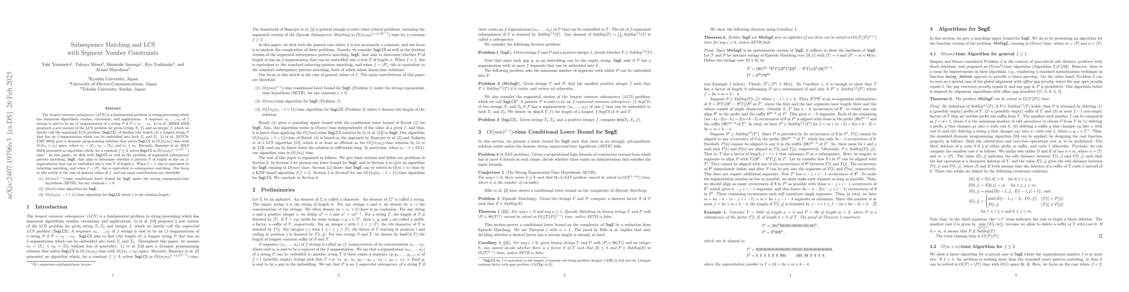 Thumbnail for Subsequence Pattern Matching with Segment Number Constraint
