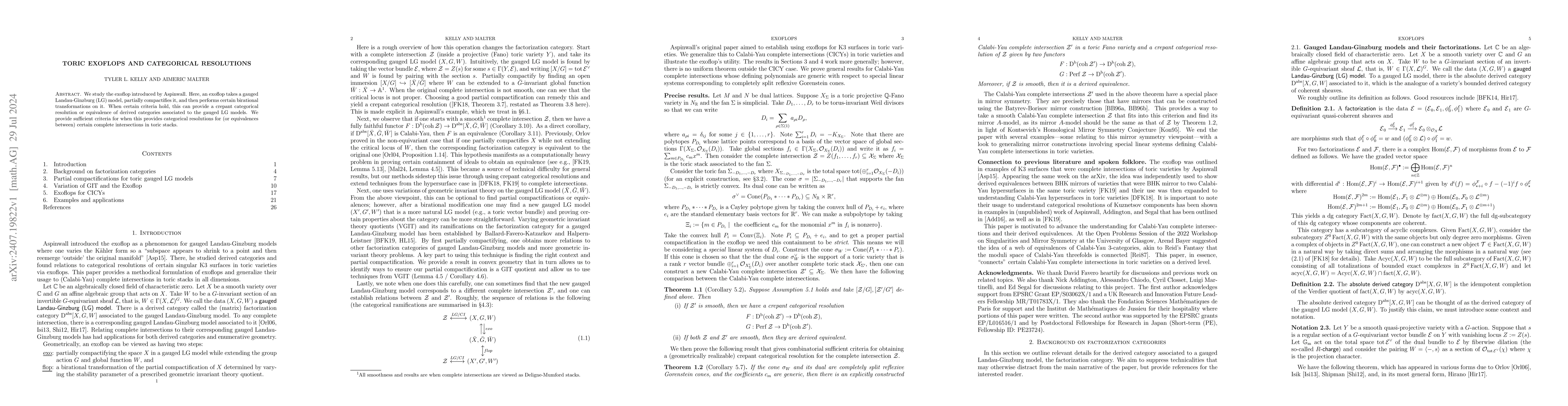 Thumbnail for Toric Exoflops and Categorical Resolutions