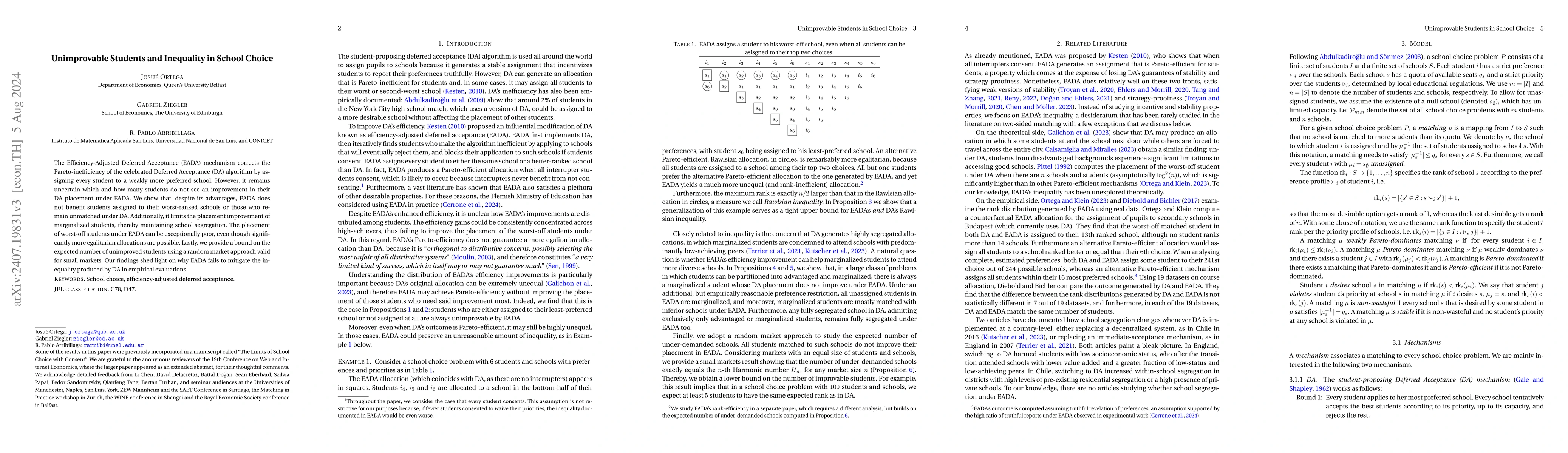Thumbnail for Unimprovable Students and Inequality in School Choice