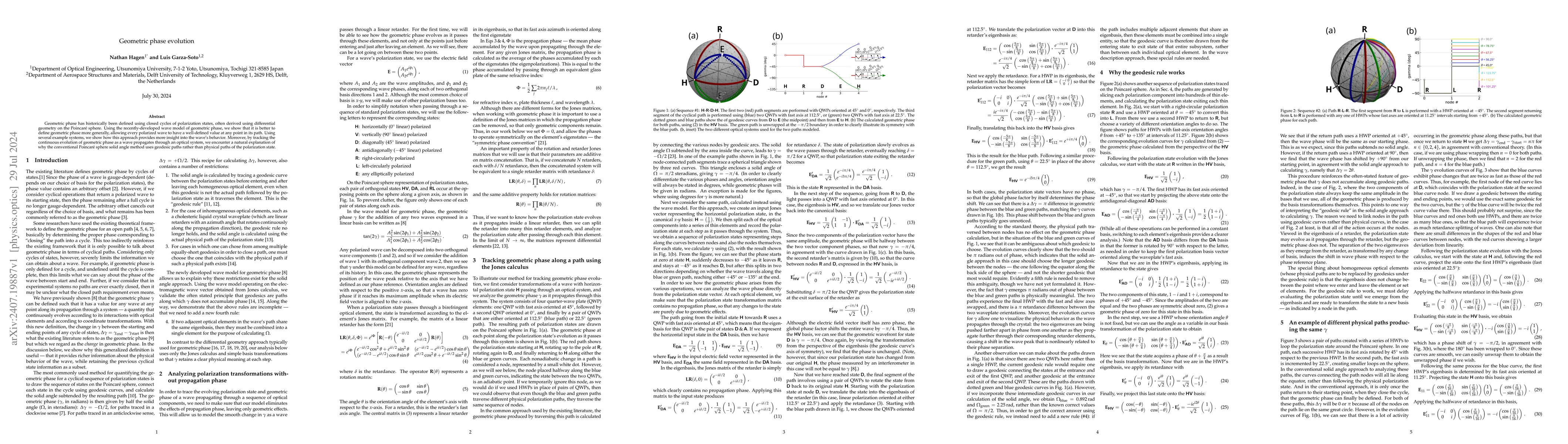 Thumbnail for Geometric phase evolution