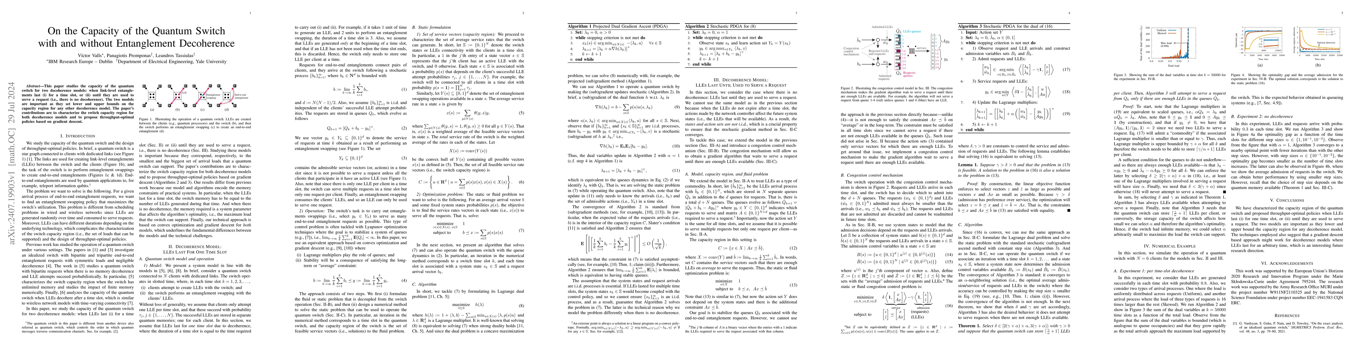 Thumbnail for On the Capacity of the Quantum Switch with and without Entanglement
  Decoherence
