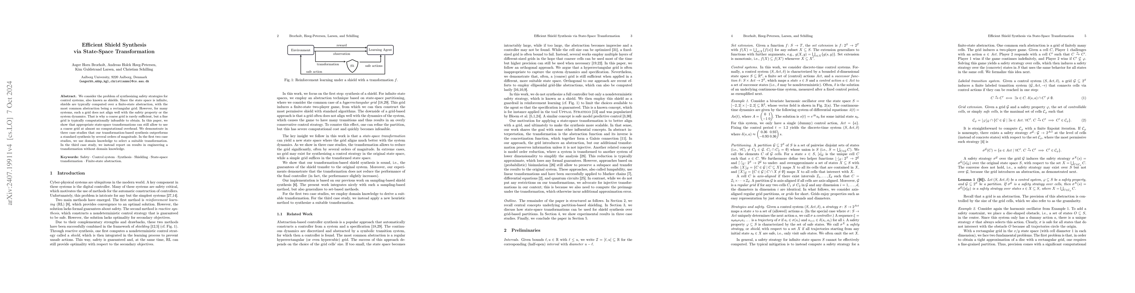 Thumbnail for Efficient Shield Synthesis via State-Space Transformation
