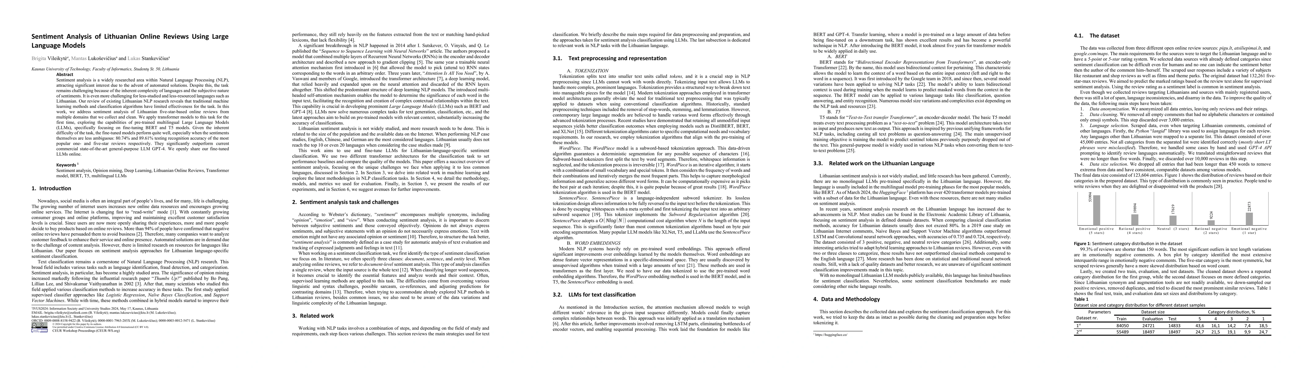 Thumbnail for Sentiment Analysis of Lithuanian Online Reviews Using Large Language
  Models