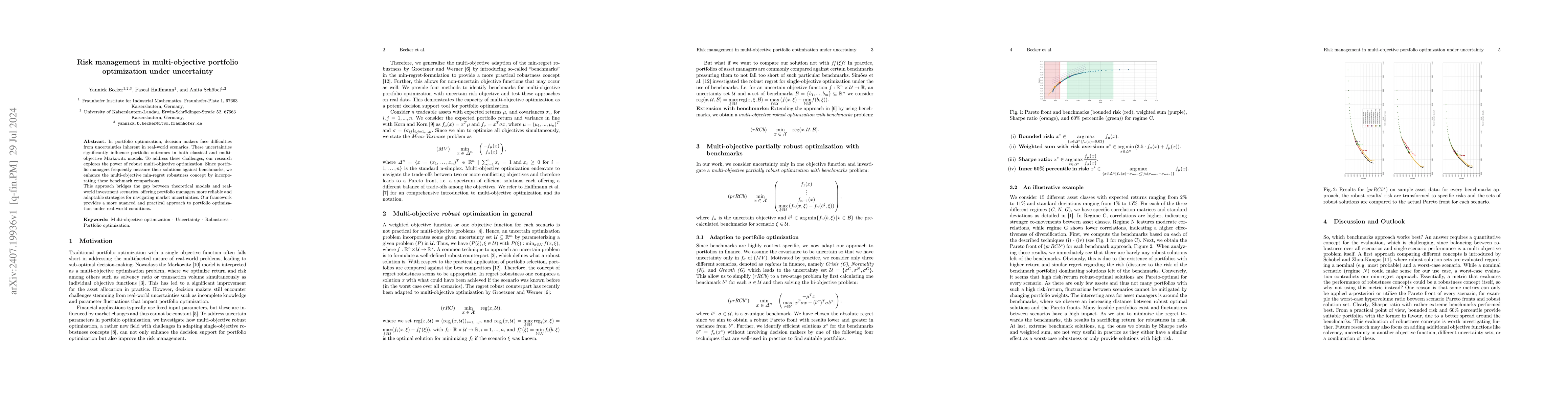 Thumbnail for Risk management in multi-objective portfolio optimization under
  uncertainty