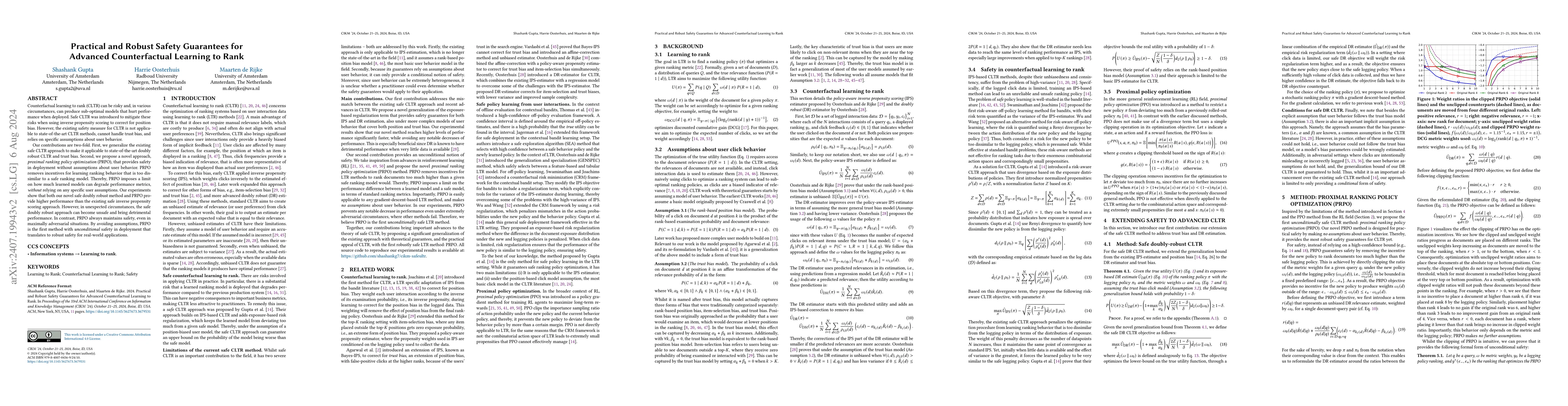 Thumbnail for Practical and Robust Safety Guarantees for Advanced Counterfactual
  Learning to Rank