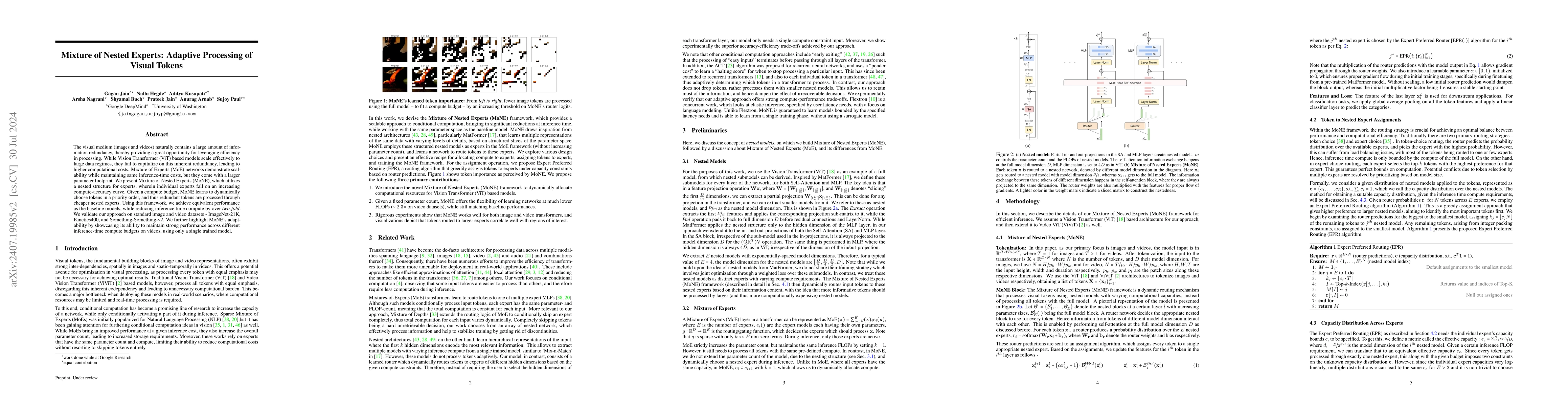 Thumbnail for Mixture of Nested Experts: Adaptive Processing of Visual Tokens