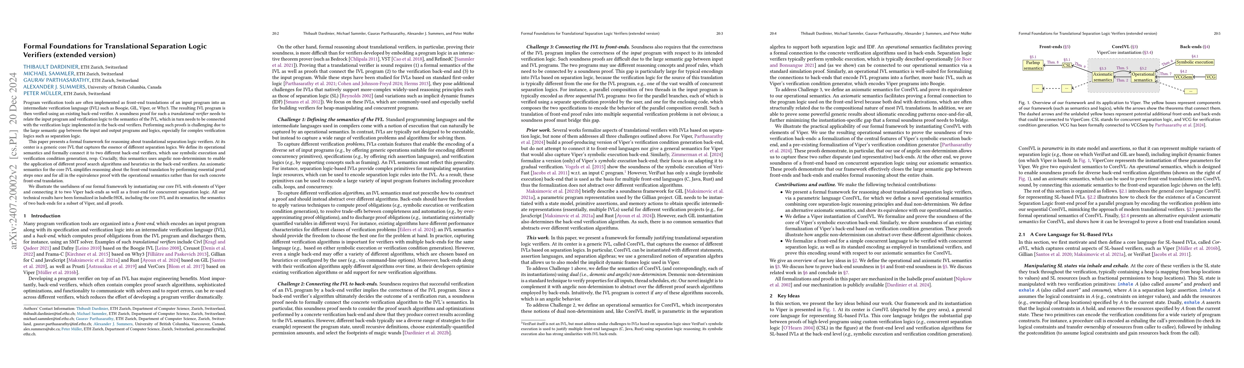 Thumbnail for Formal Foundations for Translational Separation Logic Verifiers
  (extended version)