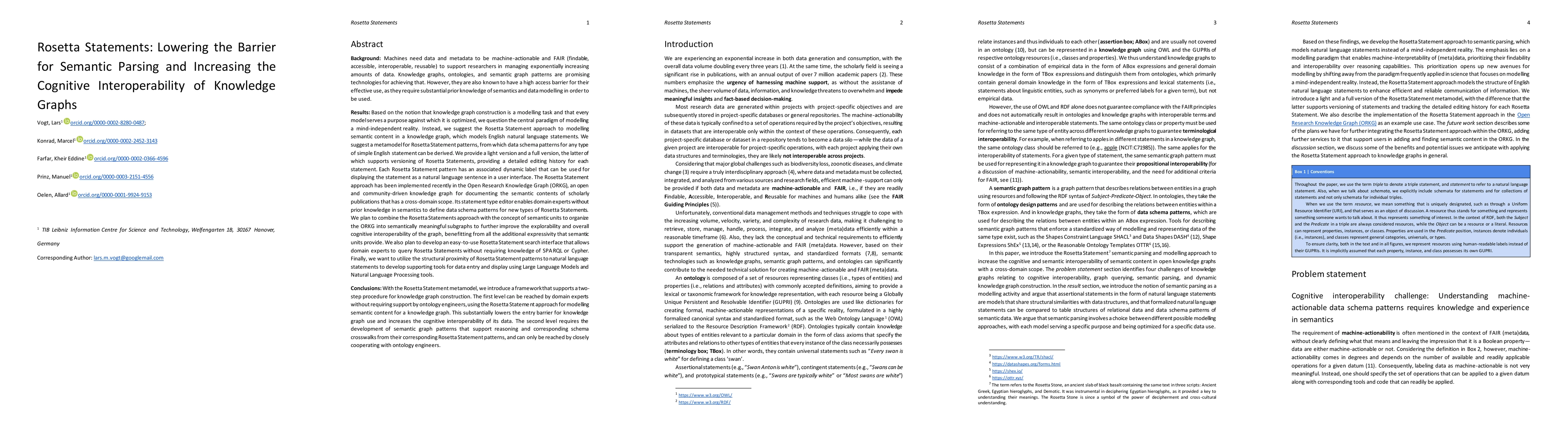 Thumbnail for Rosetta Statements: Lowering the Barrier for Semantic Parsing and
  Increasing the Cognitive Interoperability of Knowledge Graphs