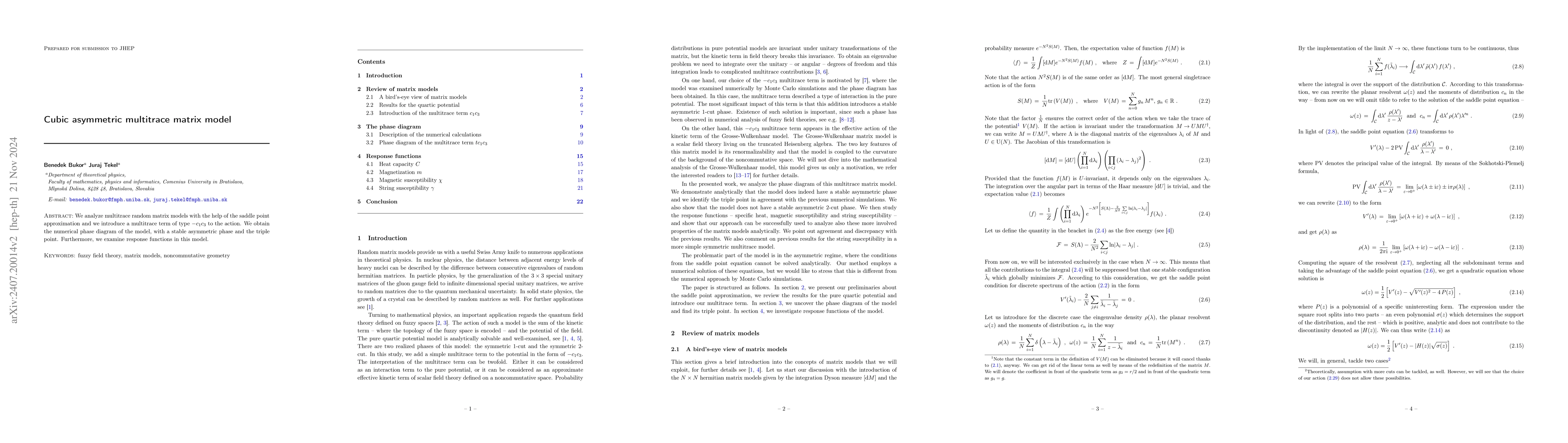 Thumbnail for Cubic asymmetric multitrace matrix model
