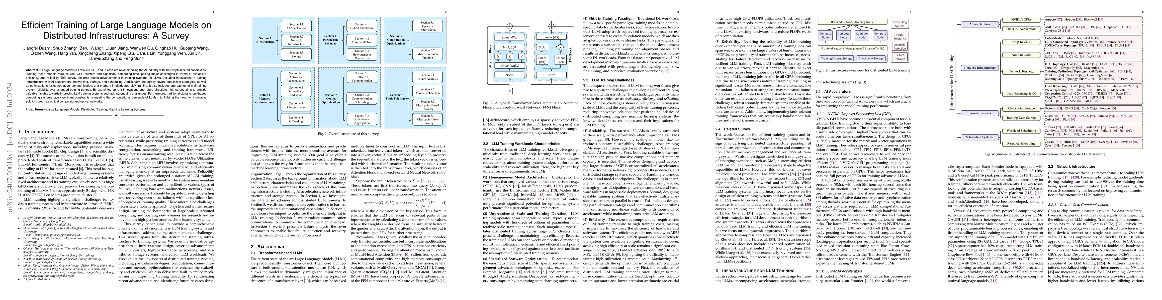 Thumbnail for Efficient Training of Large Language Models on Distributed
  Infrastructures: A Survey