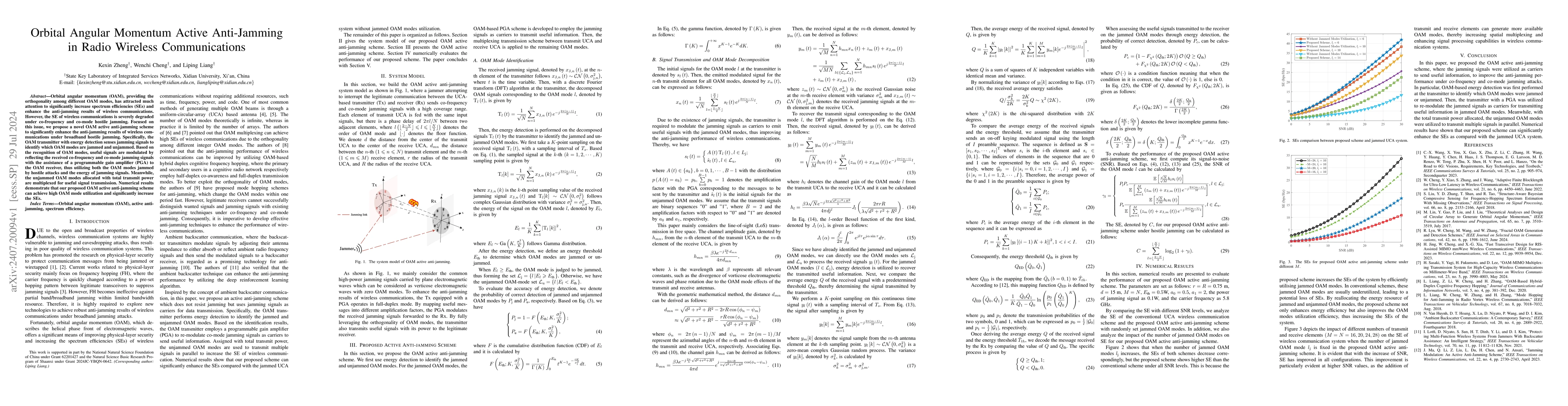 Thumbnail for Orbital Angular Momentum Active Anti-Jamming in Radio Wireless
  Communications