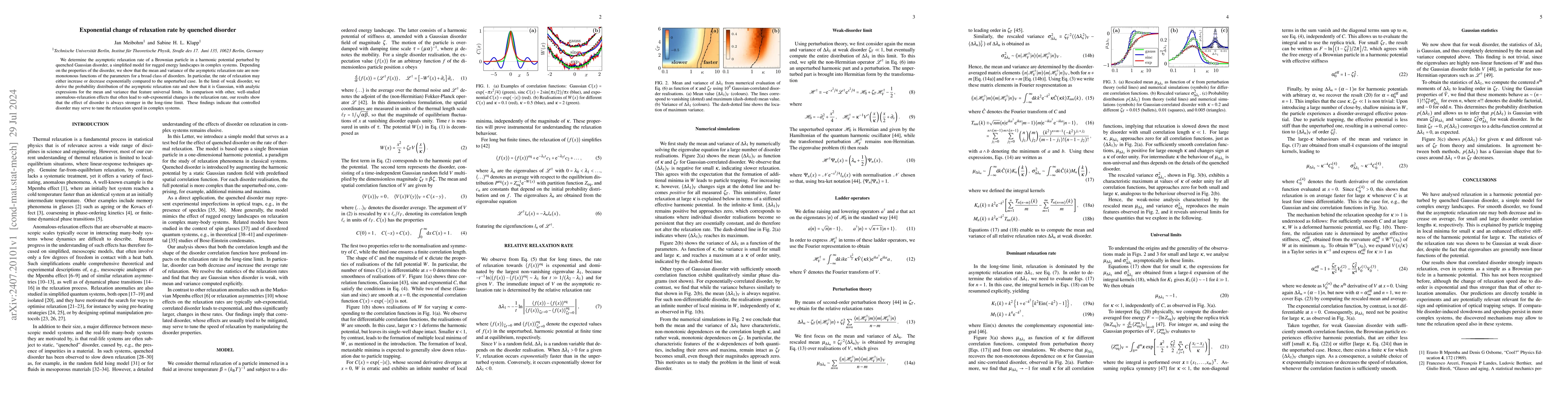 Thumbnail for Exponential change of relaxation rate by quenched disorder
