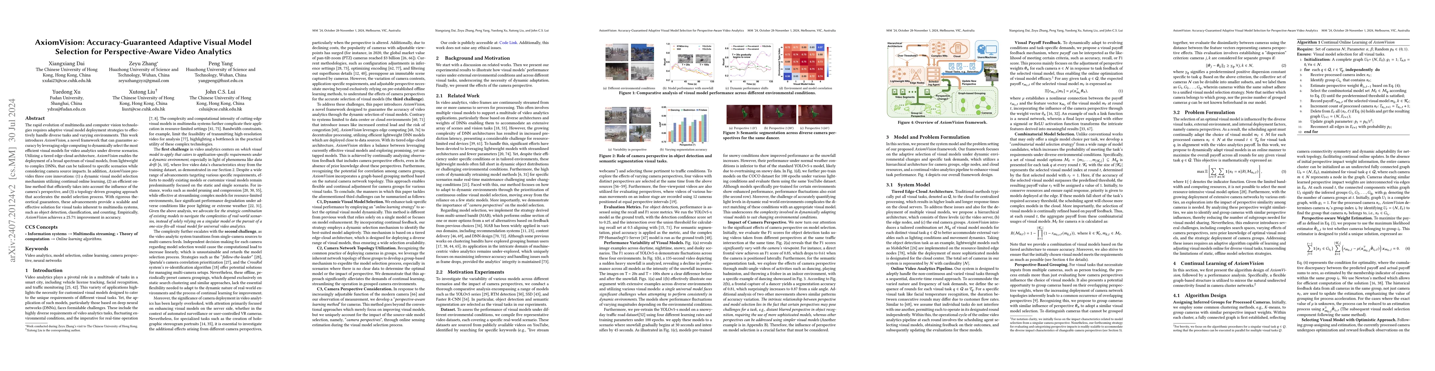 Thumbnail for AxiomVision: Accuracy-Guaranteed Adaptive Visual Model Selection for
  Perspective-Aware Video Analytics