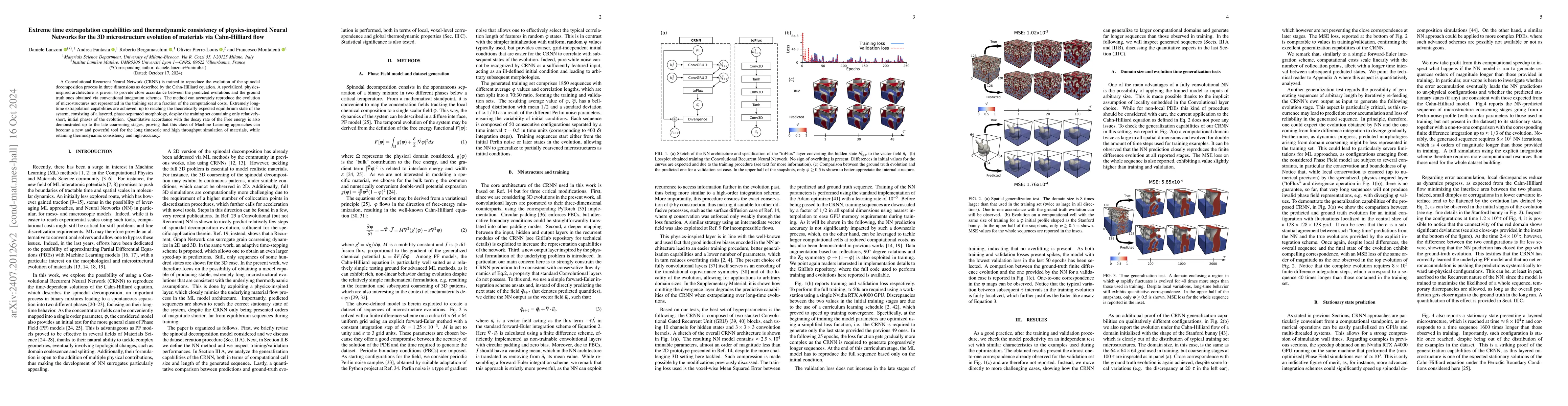 Thumbnail for Extreme time extrapolation capabilities and thermodynamic consistency of
  physics-inspired Neural Networks for the 3D microstructure evolution of
  materials