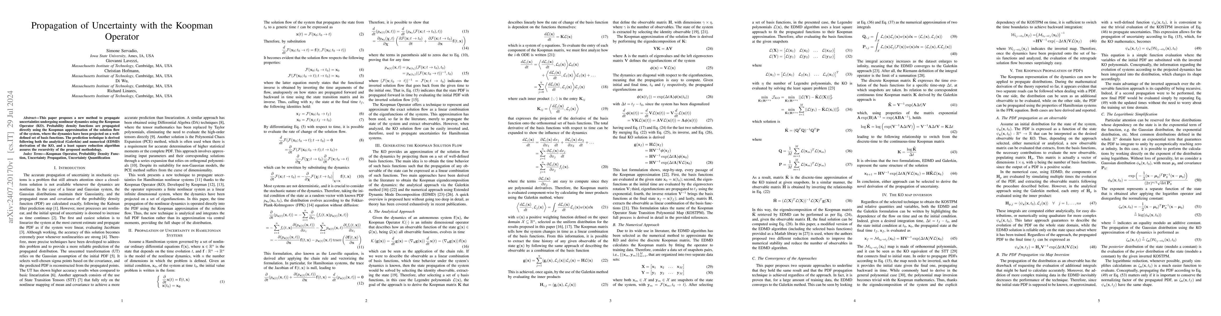 Thumbnail for Propagation of Uncertainty with the Koopman Operator