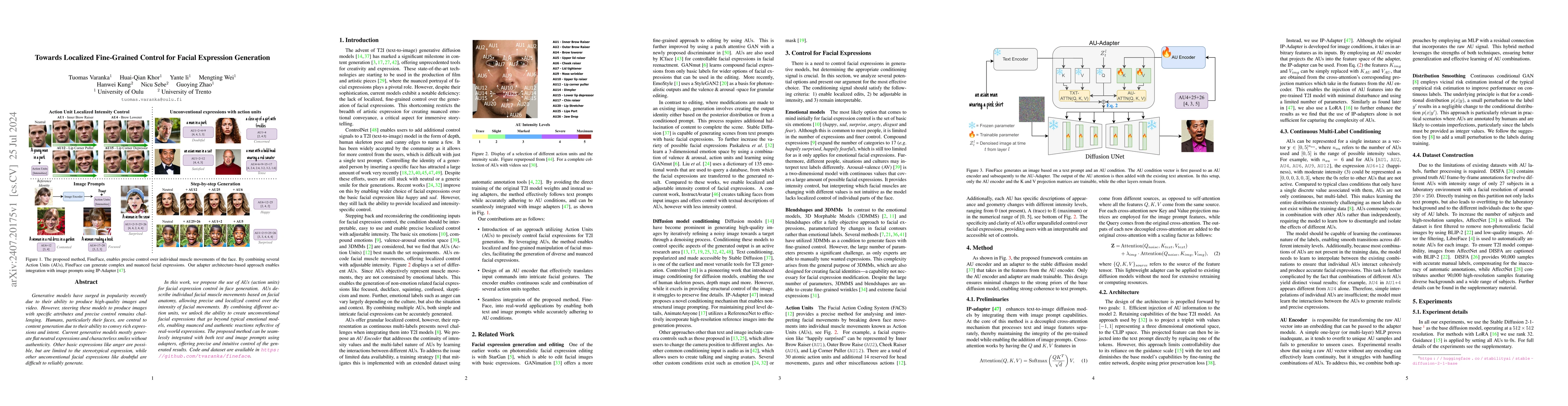 Thumbnail for Towards Localized Fine-Grained Control for Facial Expression Generation
